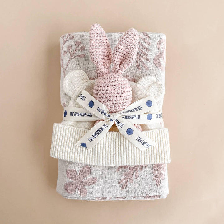 The Blueberry Hill - Floral Blanket Organic Cotton Baby Decor Gift Spring Summer