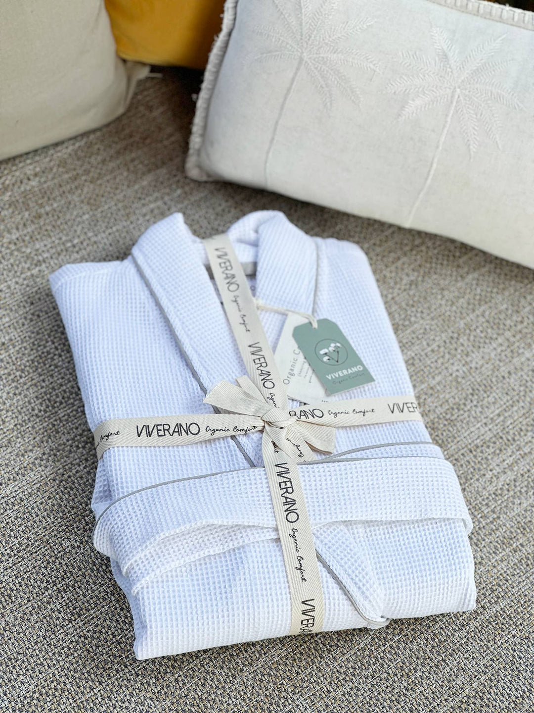 Viverano Organics - Women's Organic Waffle Weave Bath & Spa Robe (3 Colors)