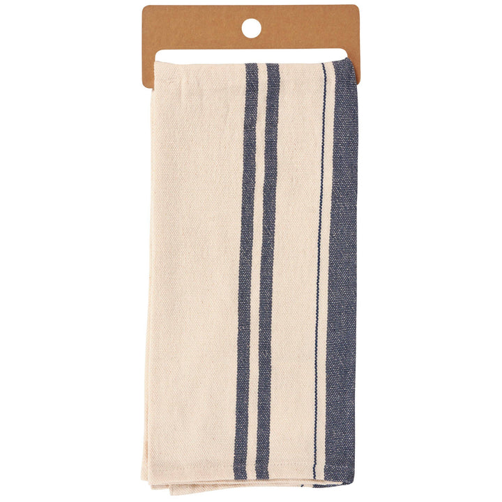 Primitives by Kathy - Cream Blue Stripe Kitchen Towel