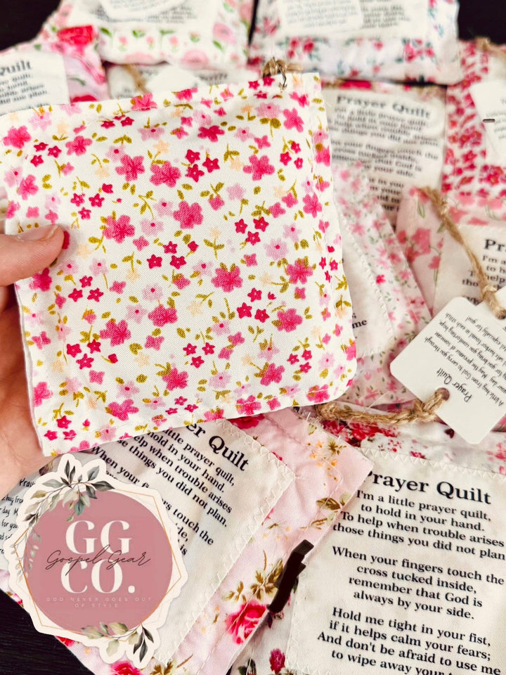 Gospel Gear Co - Floral Pink Pocket Prayer Quilt