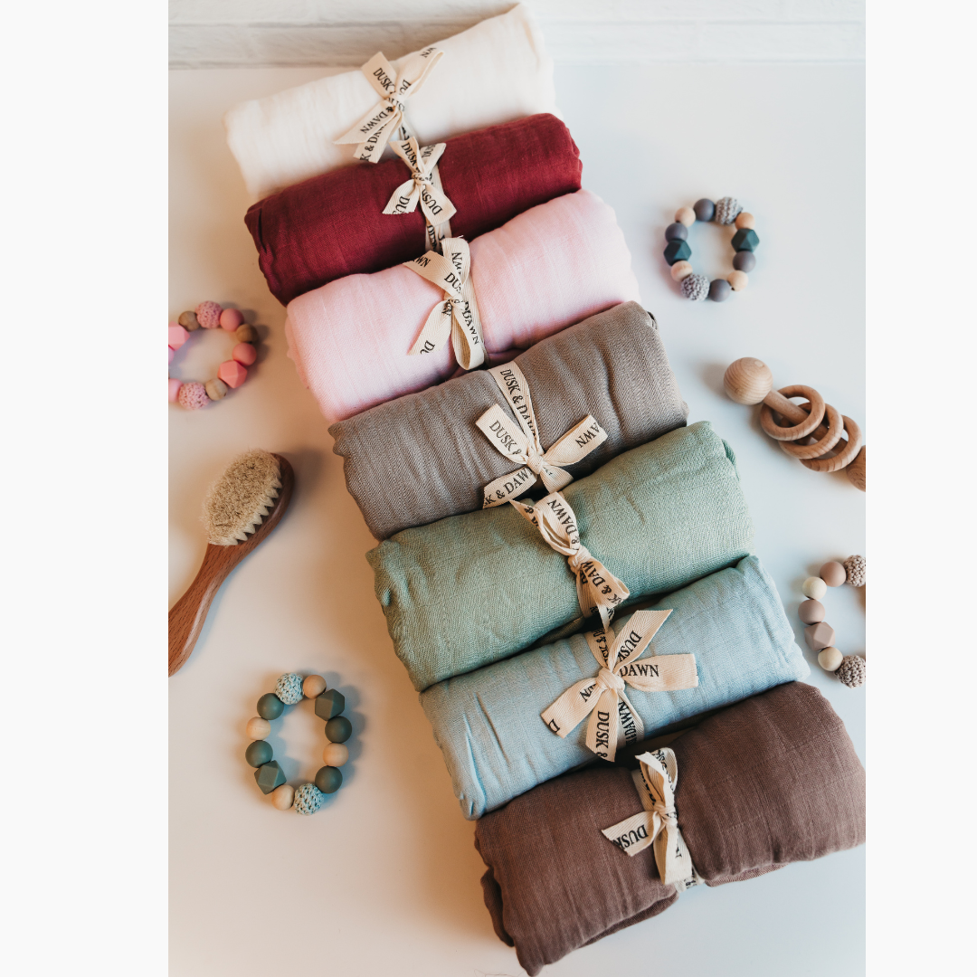 Giften Market - Bamboo Muslin Baby Swaddle - Newborn Gift