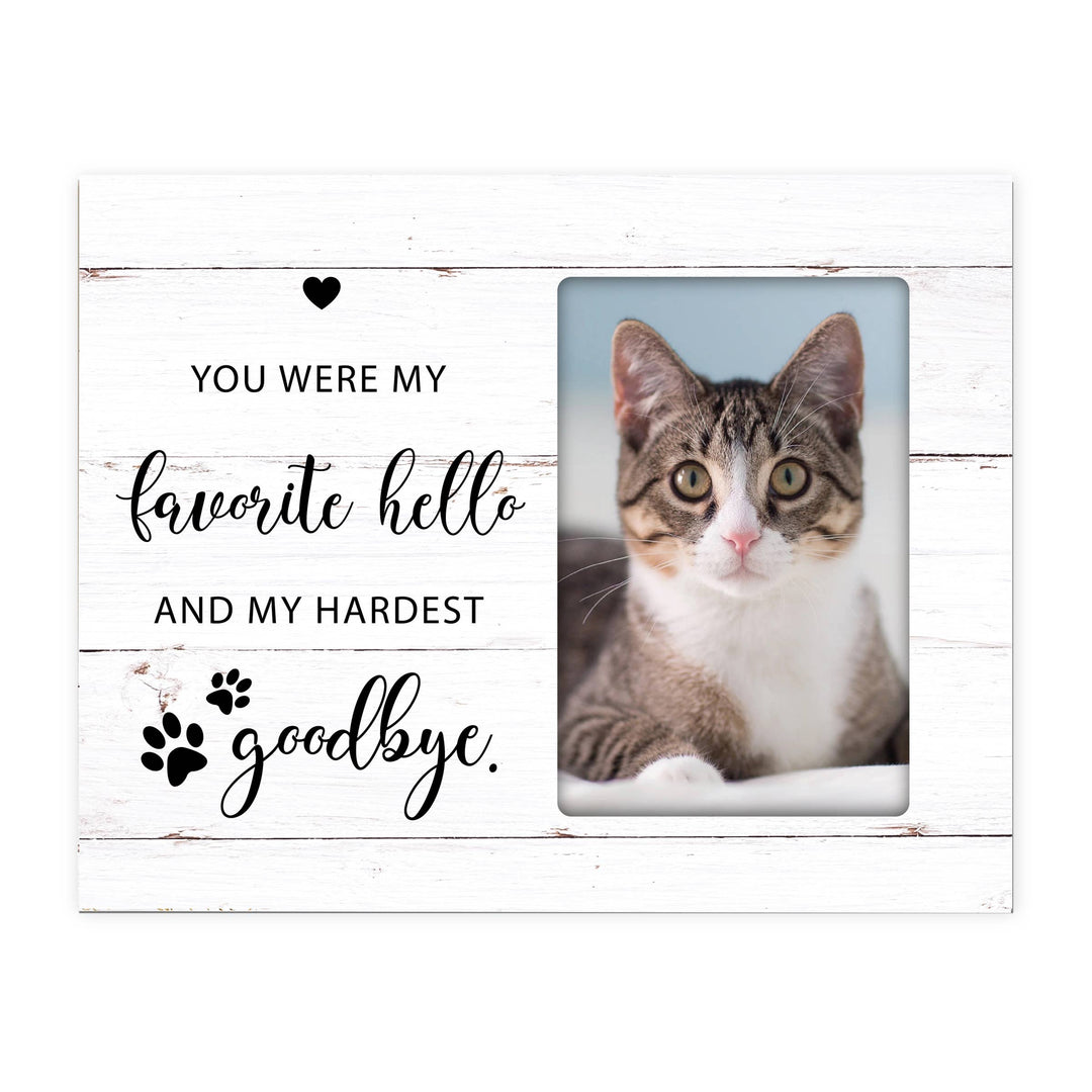 LifeSong Milestones - Pet Keepsake Memorial Photo Frame: My Favorite Hello