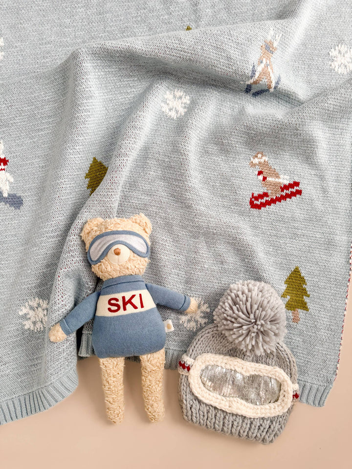 The Blueberry Hill - Benjamin Bear Ski Plushie | Baby Kids Toy Animal Fall Winter