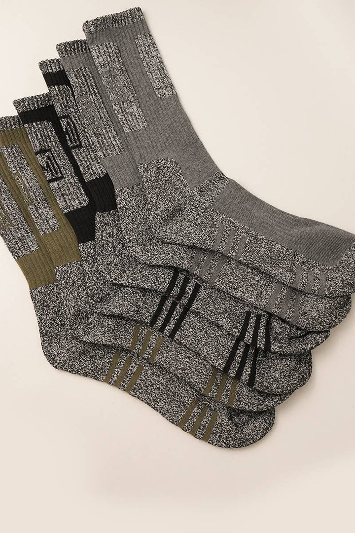 Fashion City - Men's Multi Performance Outdoor Sports Hiking Crew Socks