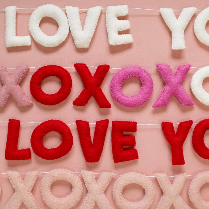 Joy Felts - I LOVE YOU - Wool Letter Garland - Regular Size Letter