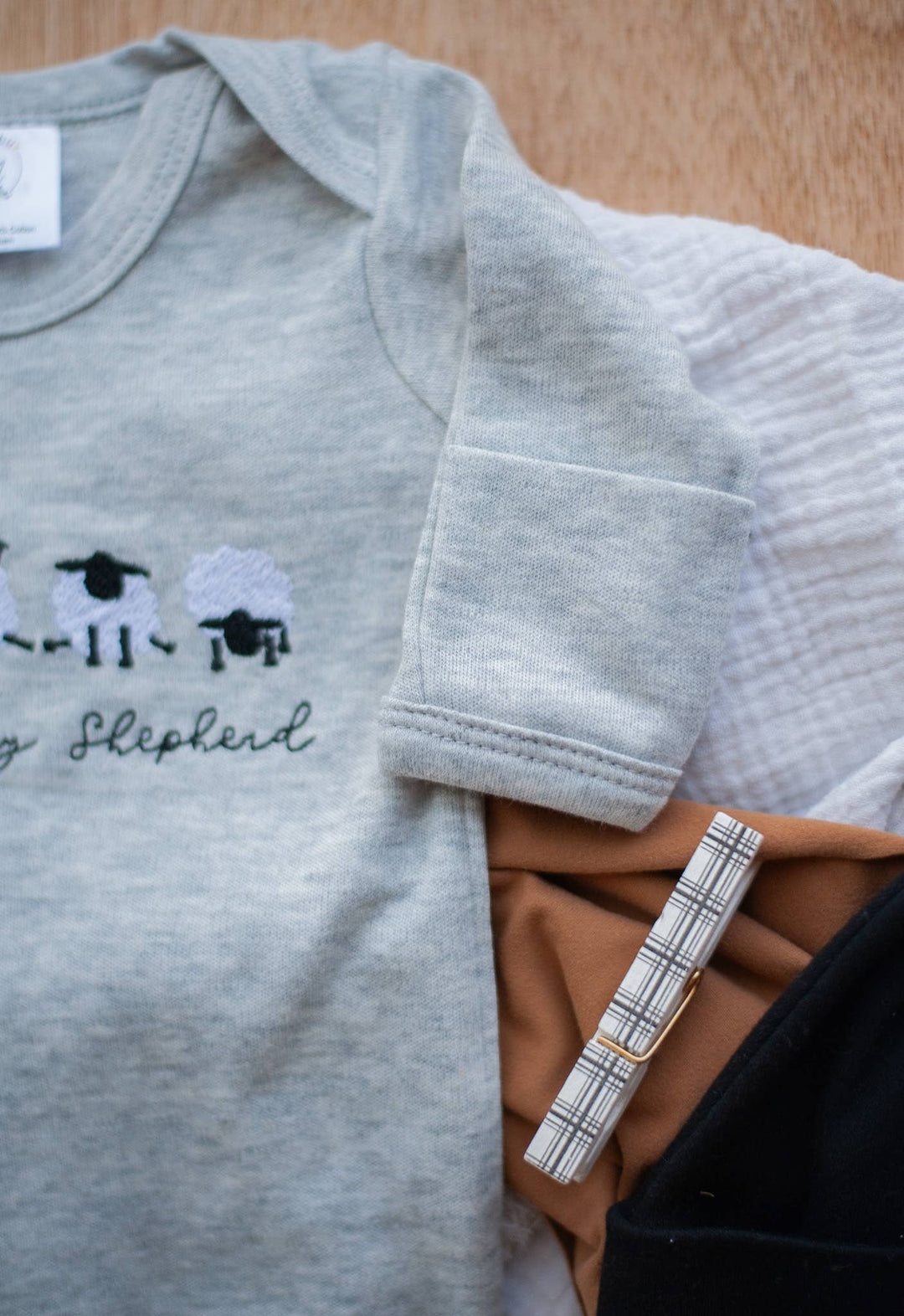 Wonderfully Made - Baby Boy Romper | The Lord Is My Shepherd - Sheep
