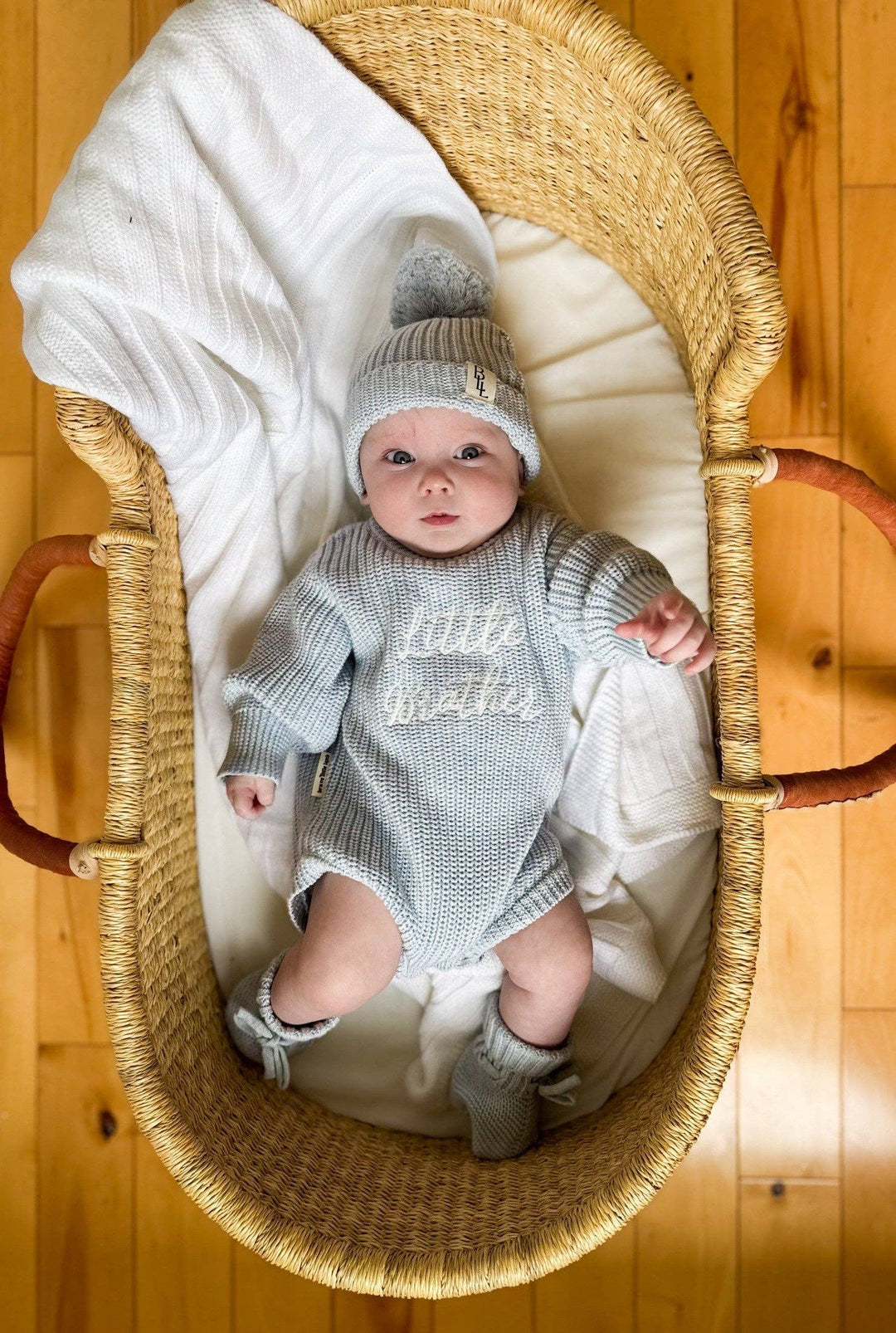 Brave Little Lamb the Label - Sibling Announcement Romper
