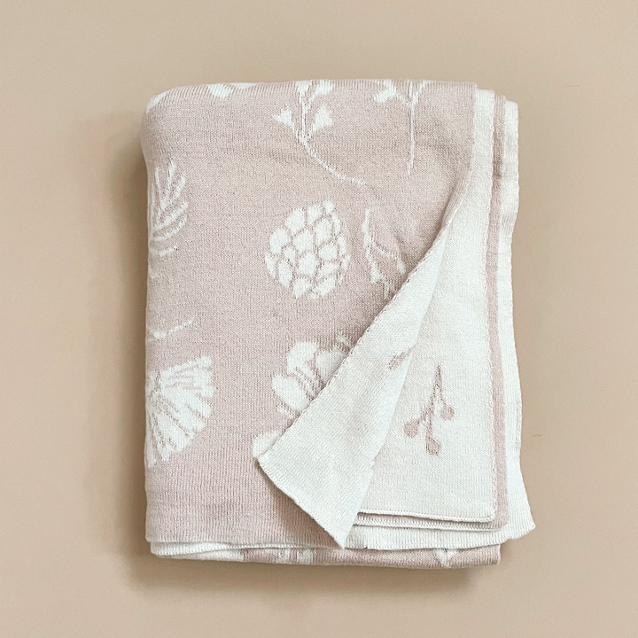 The Blueberry Hill - Floral Blanket Organic Cotton Baby Decor Gift Spring Summer