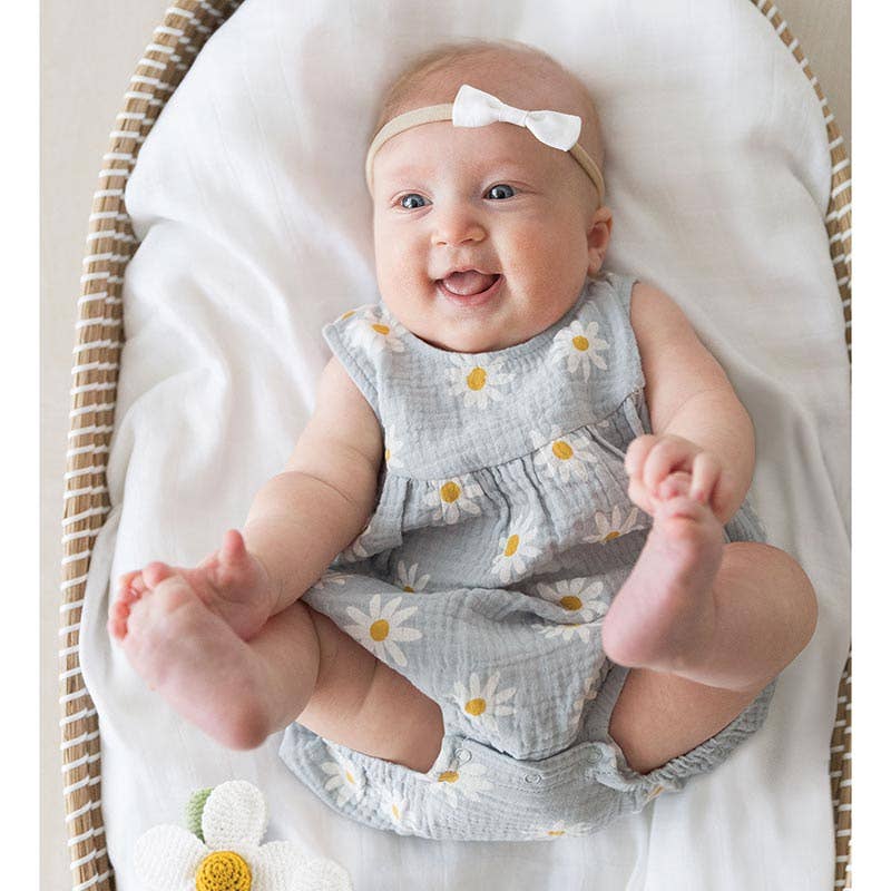 Stephan Baby by Creative Brands - Sleeveless Romper -Daisy