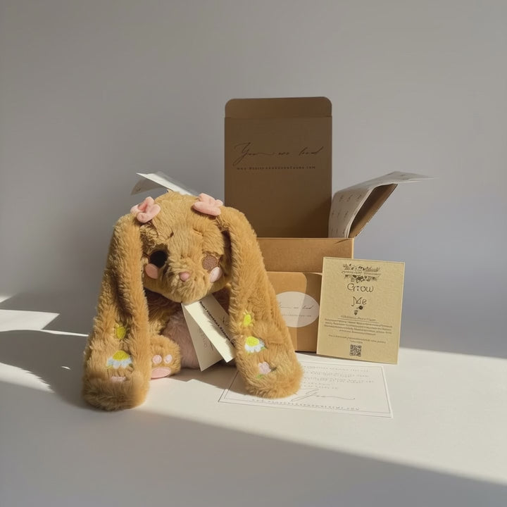 “You Are Loved” Comfort Bunny Gift Box | Heatable Plush + Plantable Seed Card | A Thoughtful Alternative to Flowers